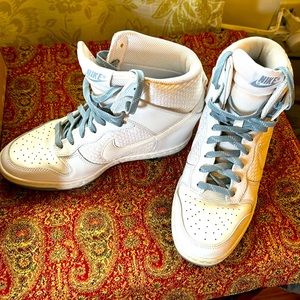 Nike Dunk Sky High Essential Wedge Sneaker in White Dove Gray Women’s 9